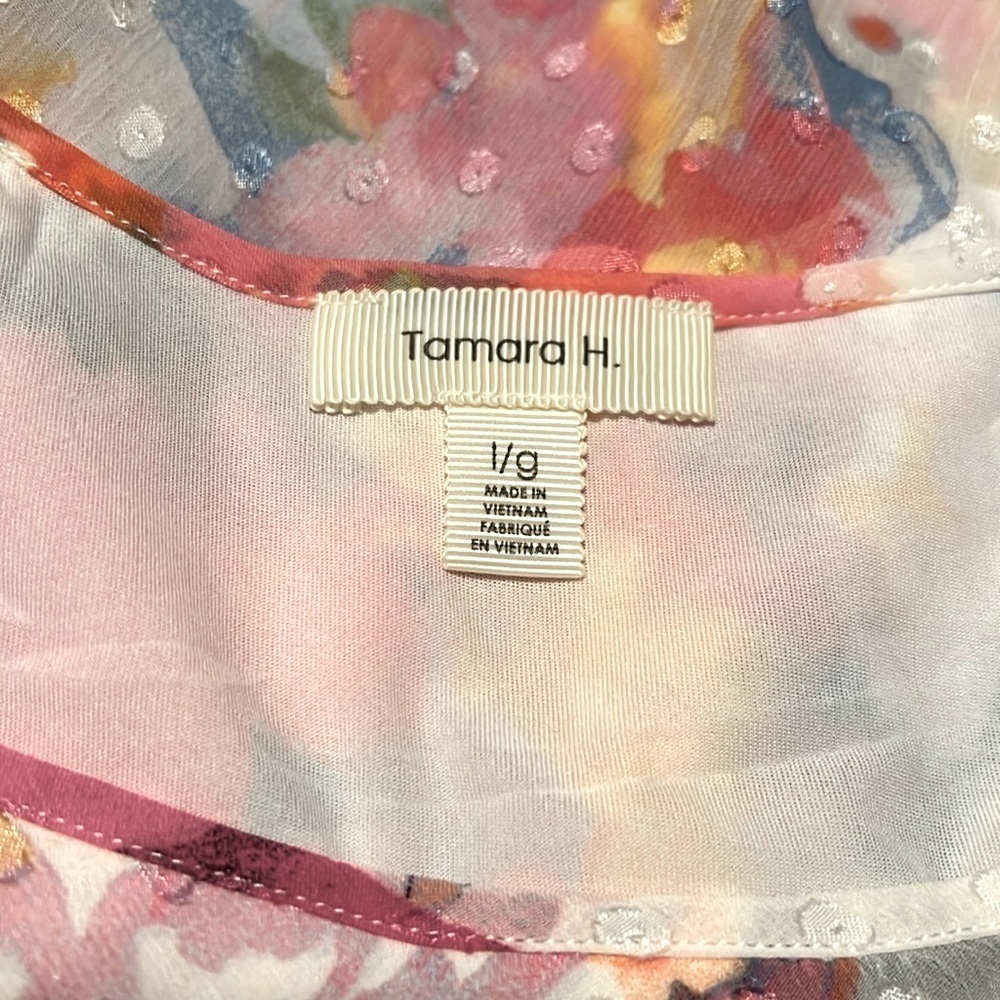 Watercolor appearance multicolor blouse by Tamara H size large - Picture 7 of 9